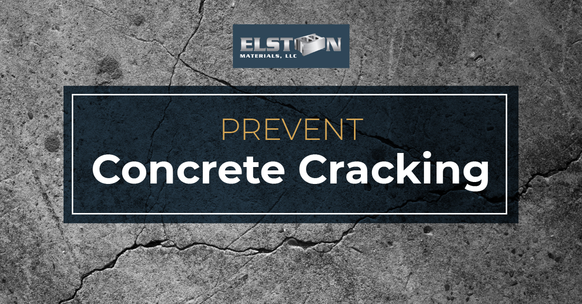 image of cracked concrete with the text "prevent cracked concrete"